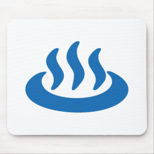 Onsen ♨ Hot Spring 温 泉 Japans teken Muismat