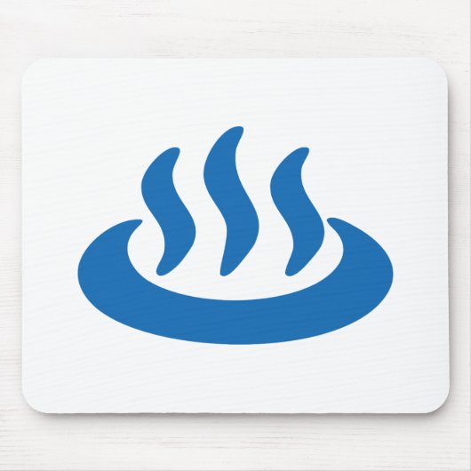 Onsen ♨ Hot Spring 温 泉 Japans teken Muismat (Voorkant)