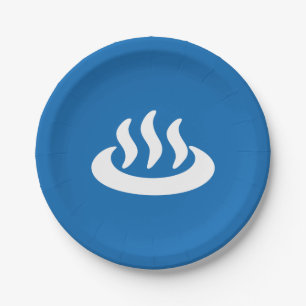 Onsen ♨ Hot Spring 温 泉 Japans teken Papieren Bordje