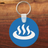 Onsen ♨ Hot Spring 温 泉 Japans teken Sleutelhanger (Voorkant)