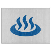 Onsen ♨ Hot Spring 温 泉 Japans teken Snijplank (Voorkant)