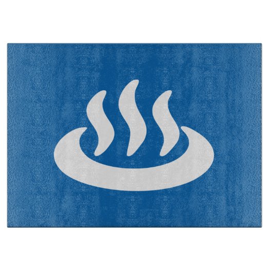 Onsen ♨ Hot Spring 温 泉 Japans teken Snijplank (Voorkant)