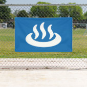 Onsen ♨ Hot Spring 温 泉 Japans teken Spandoek (Insitu)