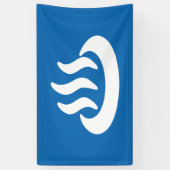 Onsen ♨ Hot Spring 温 泉 Japans teken Spandoek (Verticaal)