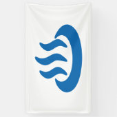 Onsen ♨ Hot Spring 温 泉 Japans teken Spandoek (Verticaal)