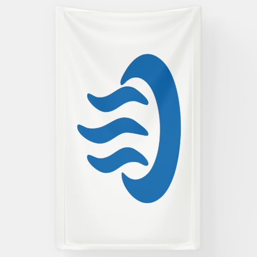 Onsen ♨ Hot Spring 温 泉 Japans teken Spandoek (Verticaal)