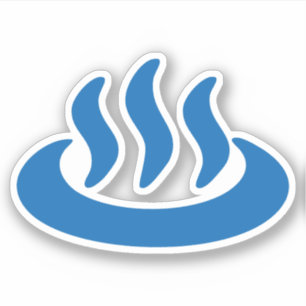 Onsen ♨ Hot Spring 温 泉 Japans teken Sticker