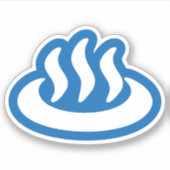 Onsen ♨ Hot Spring 温 泉 Japans teken Sticker (Voorkant)