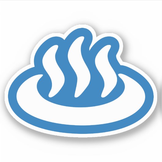 Onsen ♨ Hot Spring 温 泉 Japans teken Sticker (Voorkant)
