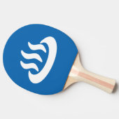 Onsen ♨ Hot Spring 温 泉 Japans teken Tafeltennisbatje (Zijkant)