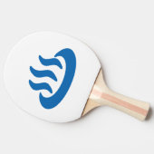 Onsen ♨ Hot Spring 温 泉 Japans teken Tafeltennisbatje (Zijkant)