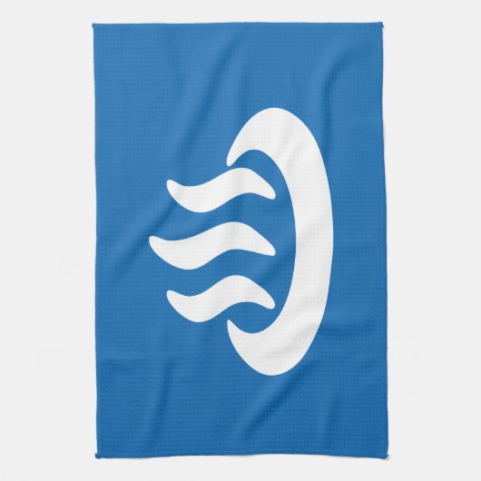 Onsen ♨ Hot Spring 温 泉 Japans teken Theedoek (Verticaal)