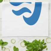 Onsen ♨ Hot Spring 温 泉 Japans teken Theedoek (Gevouwen)