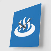 Onsen ♨ Hot Spring 温 泉 Japans teken Vierkante Klok (Hoek)