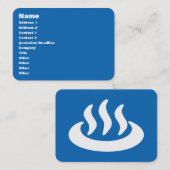 Onsen ♨ Hot Spring 温 泉 Japans teken Visitekaartje (Voorkant / Achterkant)