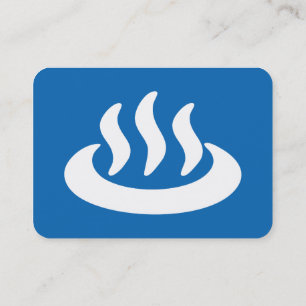 Onsen ♨ Hot Spring 温 泉 Japans teken Visitekaartje