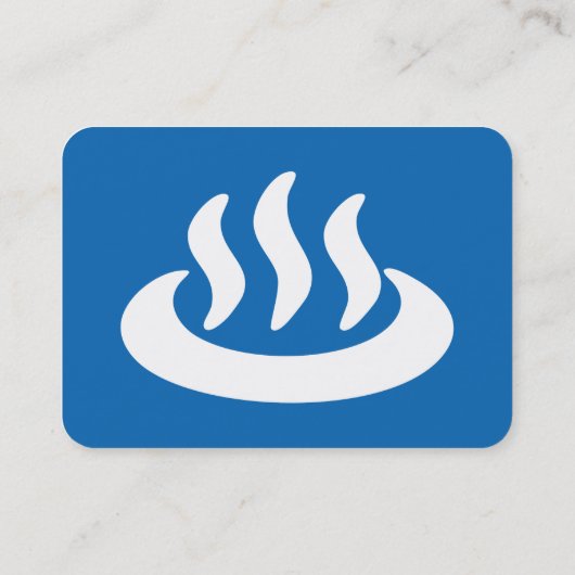 Onsen ♨ Hot Spring 温 泉 Japans teken Visitekaartje (Achterkant)