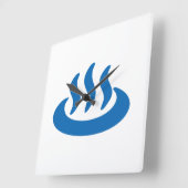 Onsen ♨ Hot Spring 温 泉 Japanse Ondertekening Vierkante Klok (Hoek)