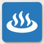 Onsen ♨ Warm Bad 温泉 Japans Bord Bier Onderzetter (Voorkant)