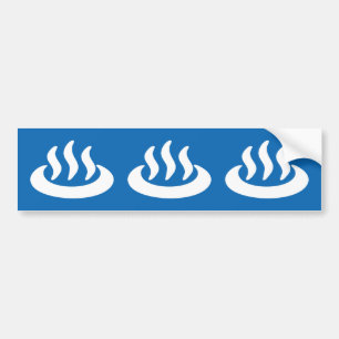 Onsen ♨ Warm Bad 温泉 Japans Bord Bumpersticker