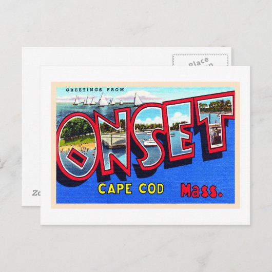 Onset Cape Cod Massachusetts MA  Briefkaart (Voorkant / Achterkant)