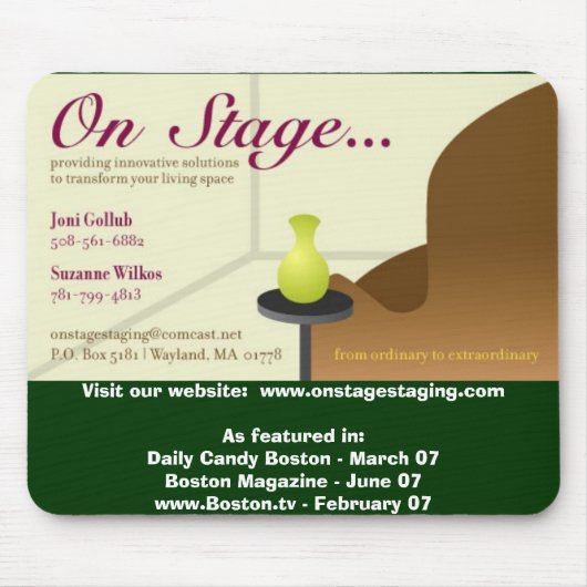 onstagecard_final, Bezoek onze website:  www.onst. Muismat (Voorkant)