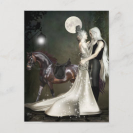 Onsterend liefdesdanserend Ghost Couple Halloween Briefkaart