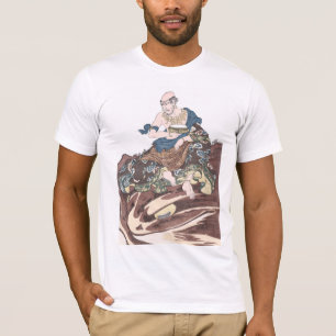 Onsterfelijke Boeddhistische Monnik ukiyo-e op een T-shirt