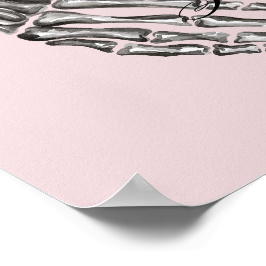 Onsterfelijke Liefde Gotische Gothic Skelet Handen Poster (Hoek)