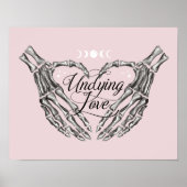 Onsterfelijke Liefde Gotische Gothic Skelet Handen Poster (Voorkant)
