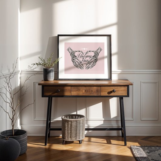 Onsterfelijke Liefde Gotische Gothic Skelet Handen Poster