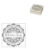 Onsterfelijkheid Mandala Typografie Retouradres Rubberstempel (Gestempeld)