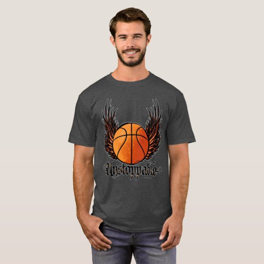 Onstopbaar (Basketball) T-shirt (Voorkant volledig)