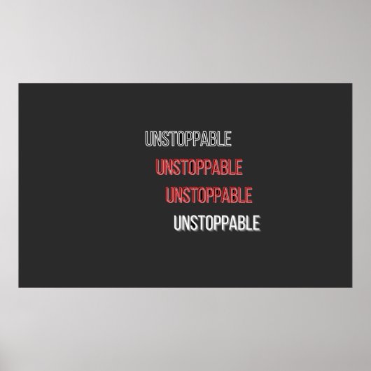 OnstoppbaarOnstoppbaarProfielkaart Poster (Voorkant)