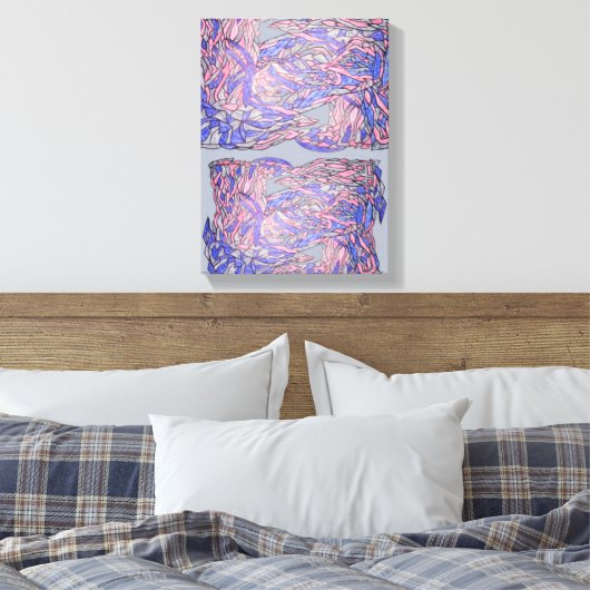 Onstructurerende Genade Abstracte Bewegingskunst Canvas Afdruk (Insitu (Slaapkamer))