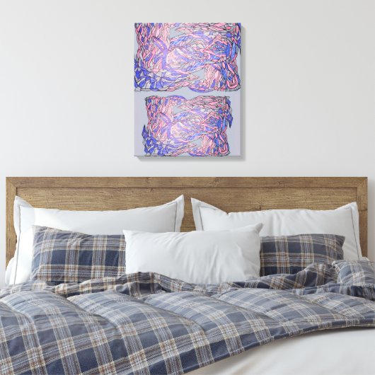 Onstructurerende Genade Abstracte Bewegingskunst Canvas Afdruk (Insitu (Slaapkamer))