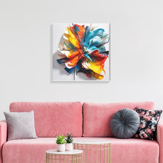 onstuimige bloei canvas afdruk (Insitu (Woonkamer))