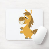 Onstuimige Cartoon Pony Mousepad Muismat (Met muis)