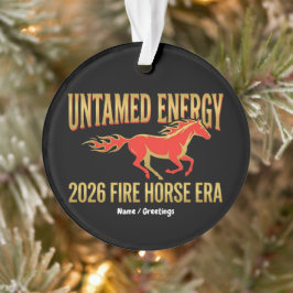 Onstuimige Energie 2026 Vuur Paard Tijdperk Maan N Ornament