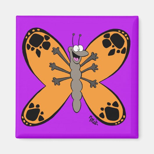 onstuimige vlindermagneet magneet (Voorkant)