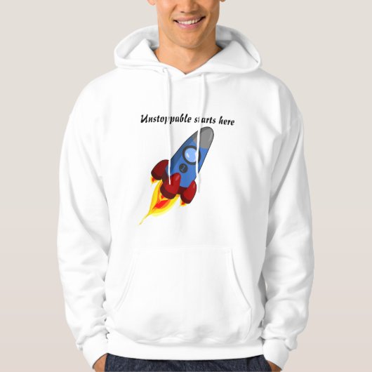 Onstuitbaar begint hier hoodie (Voorkant)