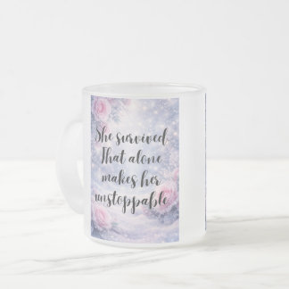 Onstuitbaar door Inspirerende Overlevingsbevestigi Matglas Koffiemok