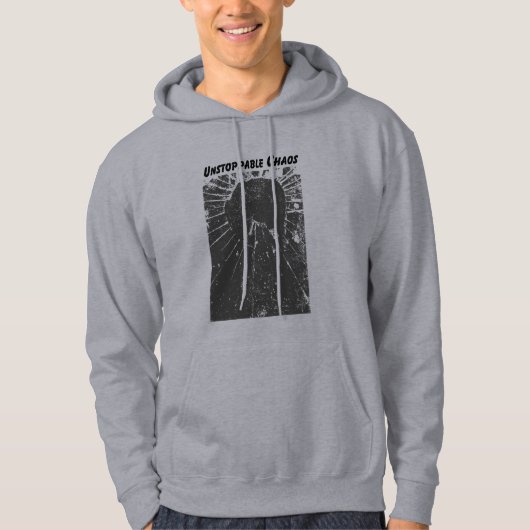 Onstuitbare Chaos - Grunge Abstracte Streetwear Hoodie (Voorkant)