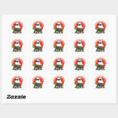 Onstuitbare Ghost en Turtle Adventure Design Vierkante Sticker (Vel)