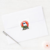 Onstuitbare Ghost en Turtle Adventure Design Vierkante Sticker (Envelop)
