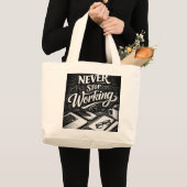 Onstuitbare Hustle Grote Tote Bag (Voorkant (product))