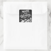 Onstuitbare Hustle Vierkante Sticker (Tas)