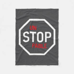 Onstuitbare Stopbord Motivatie Sterkte Snel Fleece Deken