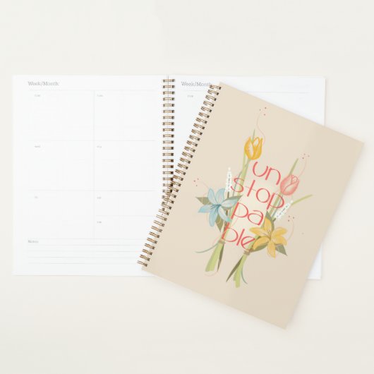 Onstuitbare Tulp Bloemenplanner Planner (Display)