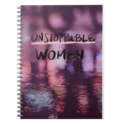 onstuitbare vrouw notitieboek (Voorkant)